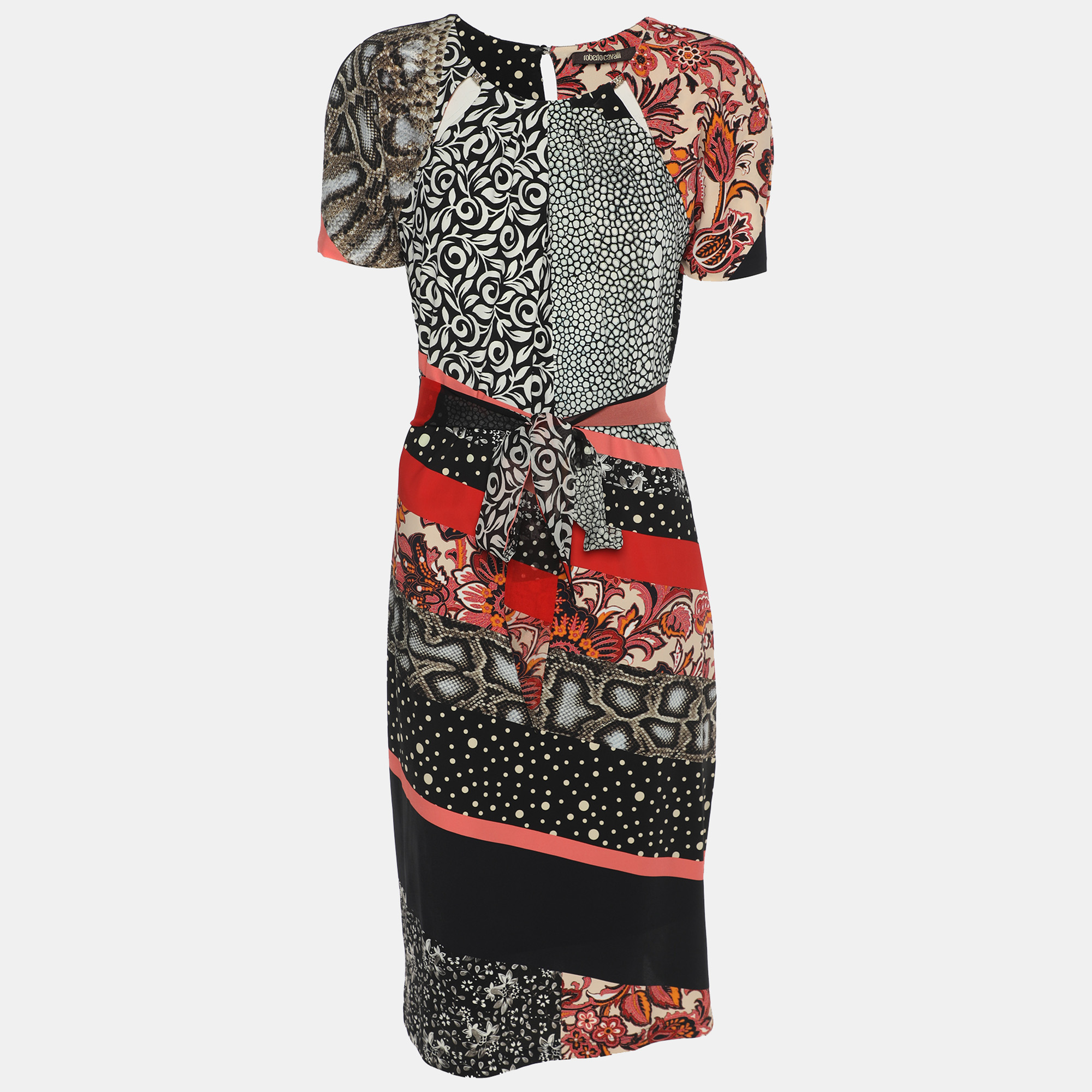 Pre-owned Roberto Cavalli Multicolor Printed Jersey Dress S